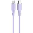 Lemontti Cablu Liquid Silicon Type-C la Type-C, Fast Charge, PD 60W, 1.2m, Mov