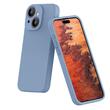 Lemontti Husa Liquid Silicon MagCharge iPhone 15 Albastru (protectie 360°, material fin, captusit cu microfibra)