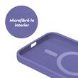 Lemontti Husa Liquid Silicon MagCharge iPhone 15 Lila (protectie 360°, material fin, captusit cu microfibra)