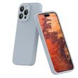 Lemontti Husa Liquid Silicon MagCharge iPhone 15 Pro Max Albastru (protectie 360°, material fin, captusit cu microfibra)