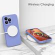 Lemontti Husa Liquid Silicon MagCharge iPhone 15 Pro Max Lila (protectie 360°, material fin, captusit cu microfibra)