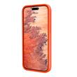 Lemontti Husa Liquid Silicon MagCharge iPhone 15 Pro Max Portocaliu Neon (protectie 360°, material fin, captusit cu microfibra)