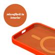 Lemontti Husa Liquid Silicon MagCharge iPhone 15 Pro Max Portocaliu Neon (protectie 360°, material fin, captusit cu microfibra)