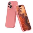 Lemontti Husa Liquid Silicon MagCharge iPhone 15 Roz (protectie 360°, material fin, captusit cu microfibra)