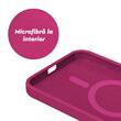 Lemontti Husa Liquid Silicon MagCharge iPhone 15 Roze (protectie 360°, material fin, captusit cu microfibra)