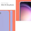 Lemontti Husa Silicon Soft Slim Samsung Galaxy S23, material mat si fin, captusit cu microfibra, Lila