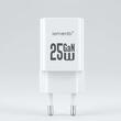 Lemontti Incarcator Retea GaN Dual Port 1x Type-C si 1x USB-A, 25W, EU Plug, Alb