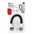 Lemontti Snur de mana pentru telefon Braided, 26cm, Negru / Alb