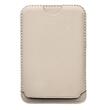 Lemontti Suport Card din piele Genuine Magnetic Bej