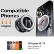 Lisen Suport auto Magnetic, prindere la bord, pliabil, reglabil la 360°, cu ventuză de baza mai mare Negru