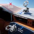 Lisen Suport auto Magnetic, prindere la bord, pliabil, reglabil la 360°, cu ventuză de baza mai mare Negru