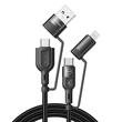 Mcdodo Cablu 4 in 1 USB-A/Type-C la Lightning/Type-C, PD Fast Charging, 60W, 1.2m, Negru