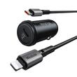 Mcdodo Set Incarcator Auto 1xType-C Fast Charging PD 30W, cablu Type-C la Lightning 1.2m Negru