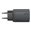 Mcdodo Incarcator Retea Fast Charge 67W Gana Mini Series, 2x Type-C, 1x USB-A, Negru