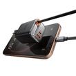 Mcdodo Set Incarcator Retea Fast Charge 40W si cablu Type-C retractabil 65 cm, FreeGo 1 x Type-C + 1 x USB-A, afișaj digital, Negru