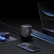 Mcdodo Set Incarcator Retea GaN Fast Charge 100W si cablu Type-C retractabil 1m, FreeGo,  2x Type-C + 1x USB-A, afișaj digital, Negru