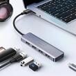 Ugreen Multihub USB to 4x USB3.0, 1x Micro-USB, Plug & Play, 5Gbps, 0.15m, Space Gray