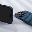 Pitaka Husa MagEZ 4 Aramida 1500D iPhone 15 Pro, MagSafe Negru / Albastru