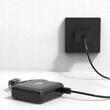 PowerLocus Acumulator extern 10000mAh, 20W PD Fast Charging, cabluri incorporate Type-C si Lightning, Black