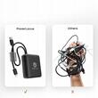 PowerLocus Acumulator extern 10000mAh, 20W PD Fast Charging, cabluri incorporate Type-C si Lightning, Black