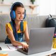 PowerLocus Casti pentru copii, Wireless, Lion Kids, Blue