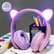 PowerLocus Casti pentru copii, Wireless, P2 Kids Cat Ears, Purple/Pink