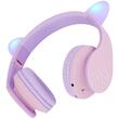PowerLocus Casti pentru copii, Wireless, P2 Kids Cat Ears, Purple/Pink