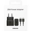 Samsung Incarcator Original Retea Super Fast Charging port USB Type-C, 25W, cablu Type-C - Type-C inclus, 1m, Negru