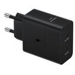 Samsung Set Incarcator Retea Super Fast Charger Common Duo 50W, 2 x USB Type-C, cablu Type-C - Type-C (5A), Black