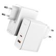 Baseus Set Incarcator Retea 100W, GaN5 Pro Quick Charge, 1 x USB Type-C, cablu Type-C la USB Type-C 100W, 1m, Alb