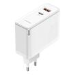 Baseus Set Incarcator Retea 100W, GaN5 Pro Quick Charge, 1 x USB Type-C, cablu Type-C la USB Type-C 100W, 1m, Alb