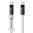 Tactical 2 in 1 Cablu cu snur telefon Snake Fast Charge Type-C la Type-C, PD 60W 1.2m Alb