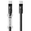 Tactical 2 in 1 Cablu cu snur telefon Snake Fast Charge Type-C la Type-C, PD 60W 1.2m, Negru