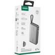 Ugreen Acumulator extern 20000mAh, 67W, Fast Charging, Digital Display, USB, Type-C, Cablu Type-C incorporat, Gri