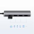 Ugreen Multihub Type-C la 4xUSB-A 3.0, Micro-USB Power Port, 5Gbps, Gri