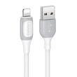 Usams Cablu Jelly Series Fast Charging USB la Lightning, 2.4A, 1m, Alb