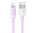 Usams Cablu Jelly Series Fast Charging USB la Lightning, 2.4A, 1m, Mov