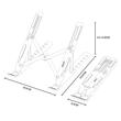 Yesido Suport laptop pentru birou, design stabil si reglabil pe 7 niveluri de inaltime, pentru laptopuri de 13-20 inch, Argintiu