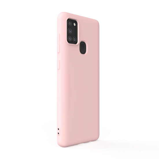 Husa Samsung Galaxy A21s Lemontti Silicon Soft Slim Pink Sand