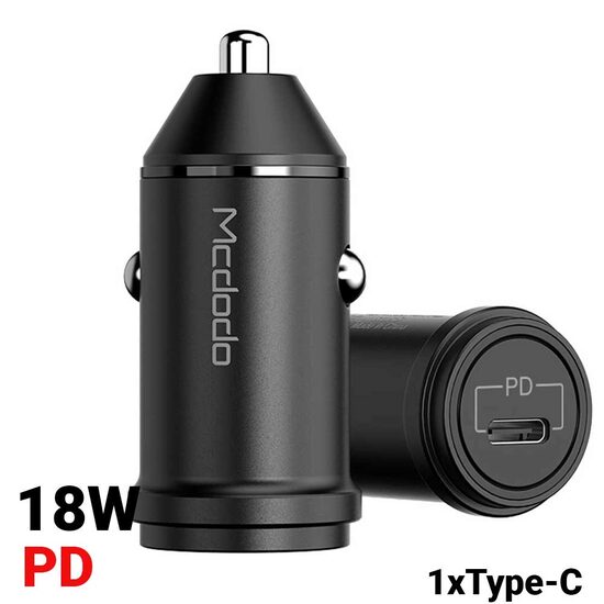 Incarcator Auto Type-C Mcdodo Bullet Series Fast Charger Black