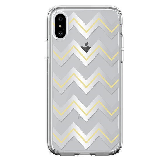Husa iPhone XS Max Devia Silicon Bowen Series Silver (cu model electroplacat)