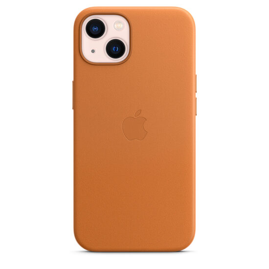 Husa Original iPhone 13 Apple Leather, MagSafe, Golden Brown