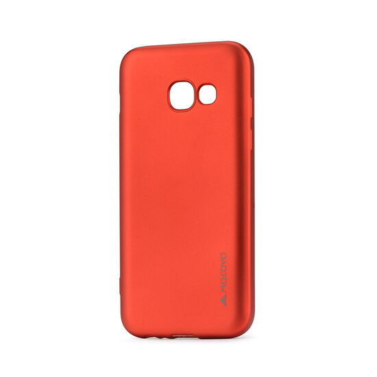 Husa Samsung Galaxy A3 (2017) Meleovo Silicon Soft Slim Red (aspect mat)