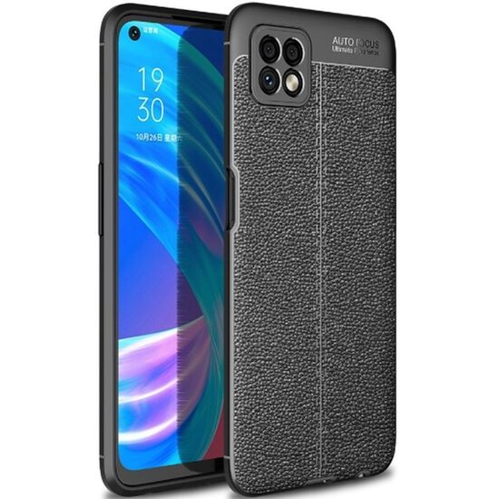 Husa Oppo A72 5G Lemontti Litchi Black