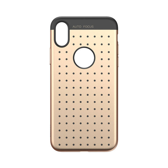 Husa iPhone X / XS Baseus Silicon Star Lighting Gold (cu buline black)