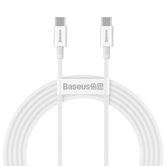 Cablu Type-C la Type-C PD 100W Baseus Superior Series White, 2m