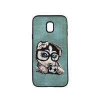 Carcasa Samsung Galaxy J5 (2017) Lemontti Embroidery Gray Puppy