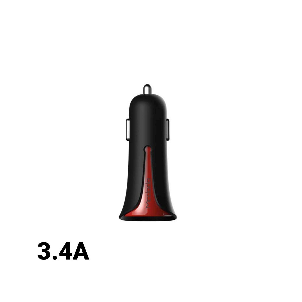 Incarcator Auto 3.4A Mcdodo Dual USB Black Mask Red (3.4A max total, 2.4A max per port)