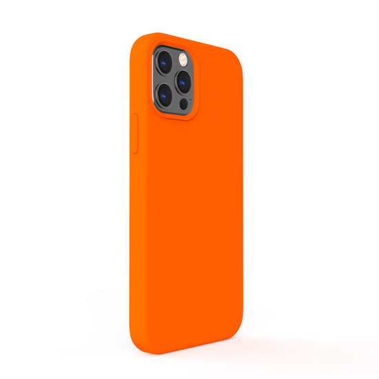 Husa iPhone 12 Pro Max Lemontti Liquid Silicon Orange