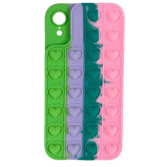 Husa iPhone XR Lemontti Heart Pop it Multicolor 5